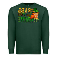 Sports Green Just a girl who loves St. Patrick's Day Premium Sweatshirt - FaDigitalArtStudio