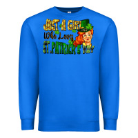True Royal Just a girl who loves St. Patrick's Day Premium Sweatshirt - FaDigitalArtStudio