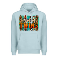 Blue Mist mom of twins western brushstroke Premium Hoodie - OliviaCreatesArt
