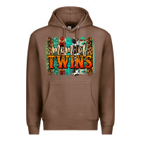Chestnut mom of twins western brushstroke Premium Hoodie - OliviaCreatesArt