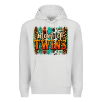 Dove Grey mom of twins western brushstroke Premium Hoodie - OliviaCreatesArt