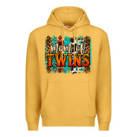 Mom Of Twins Western Brushstroke Premium Hoodie | Teevron