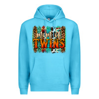 Ocean Blue mom of twins western brushstroke Premium Hoodie - OliviaCreatesArt