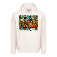 Pale Pink mom of twins western brushstroke Premium Hoodie - OliviaCreatesArt