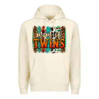 Sandshell mom of twins western brushstroke Premium Hoodie - OliviaCreatesArt