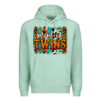 Seafoam mom of twins western brushstroke Premium Hoodie - OliviaCreatesArt