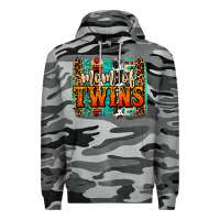 Slate Camo mom of twins western brushstroke Premium Hoodie - OliviaCreatesArt