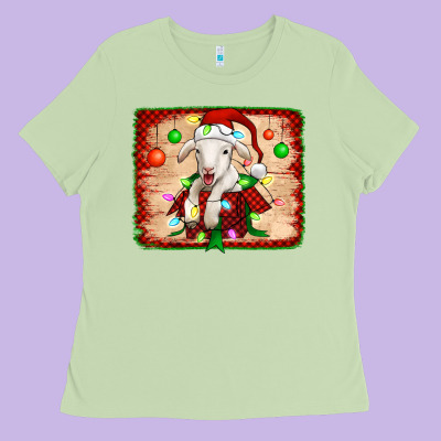 Christmas Lamb Ladies Tee Designed By Jasminsmagicworld