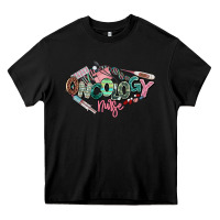 Black Oncology Nurse western Heavy Core Tee - NancyCooperArtShop