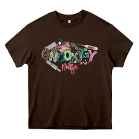 Chocolate Brown Oncology Nurse western Heavy Core Tee - NancyCooperArtShop