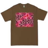 Cacao valentine's day roses leopard background Premium Tee - JahusDesignShop