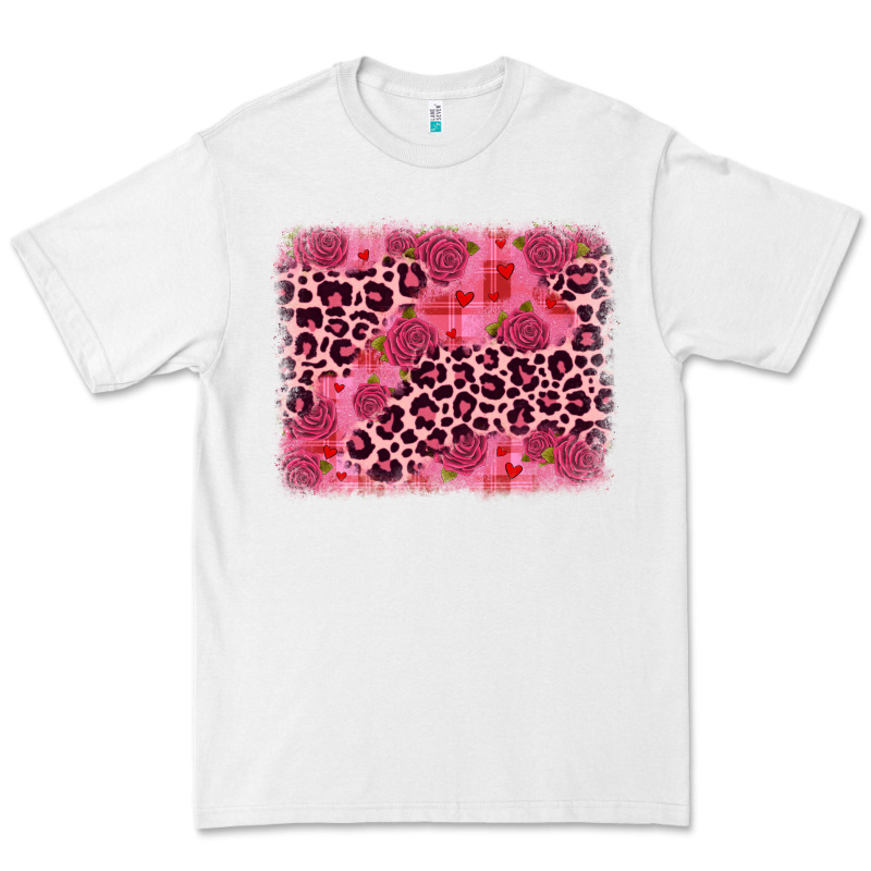 Valentine's Day Roses Leopard Background Premium Tee by JahusDesignShop | Teevron