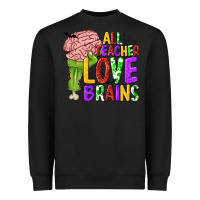 Black All Teacher Love Brains Heavyweight Sweatshirt - texasbilliewilder