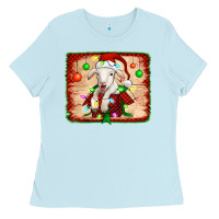 Baby Blue christmas lamb Ladies Tee - Jasminsmagicworld