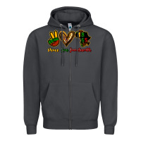 Smoke Peace love Juneteenth Zipper Hoodie - HowdyJamesFarm