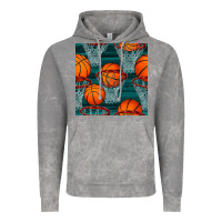 Cloud Rock basketball hoop seamless pattern Vintage Hoodie - BundleAndBundleShop