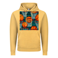 Vintage Mustard basketball hoop seamless pattern Vintage Hoodie - BundleAndBundleShop