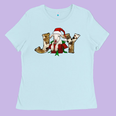 Joy Christmas Lamb Ladies Tee Designed By Jasminsmagicworld