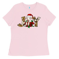 Bubblegum Pink joy christmas lamb Ladies Tee - Jasminsmagicworld