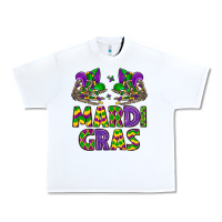 White mardi gras Urban Heavy Tee - LillyAllenDesigns