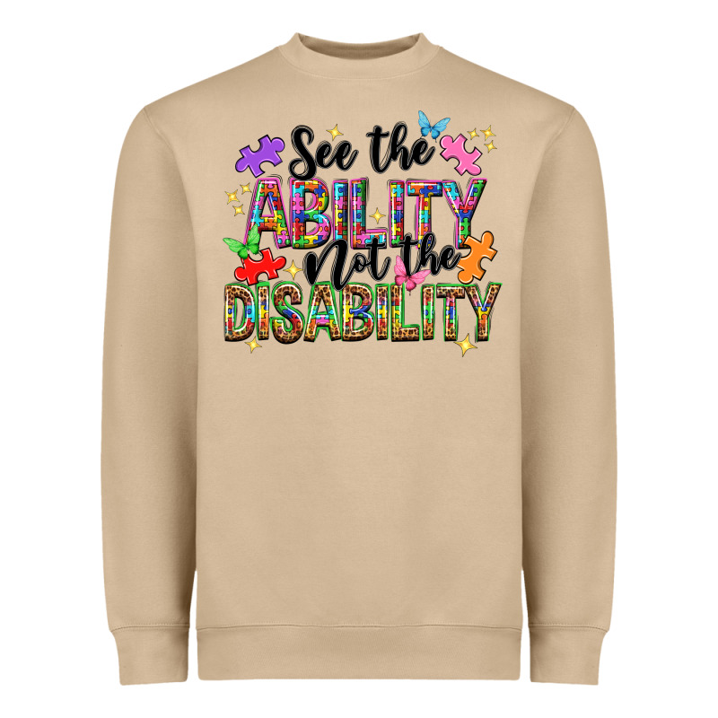 See The Ability Not The Disability Heavyweight Sweatshirt by NancyCooperArtShop | Teevron