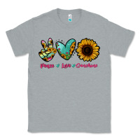 Heather Grey Peace Love Sunshine Classic Tee - RanaPortraitStore