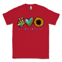 Red Peace Love Sunshine Classic Tee - RanaPortraitStore
