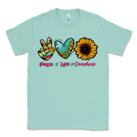 Seafoam Peace Love Sunshine Classic Tee - RanaPortraitStore