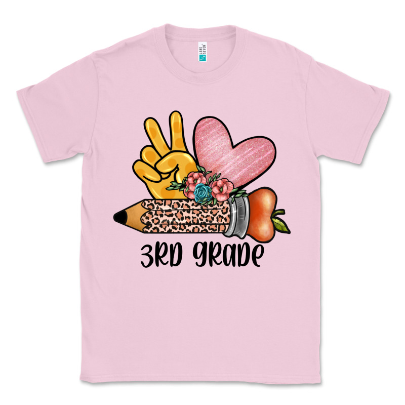 Peace Love 3rd Grade Classic Tee by JahusDesignShop | Teevron
