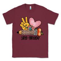 Burgundy peace love 3rd grade Classic Tee - JahusDesignShop