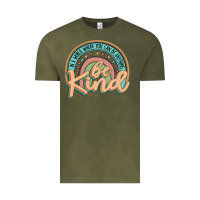 Vintage Olive be kind Vintage Tee - JahusDesignShop