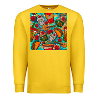Lemon hispanic heritage month coffee cups and taco with glitter and leopard  Premium Sweatshirt - BundleAndBundleShop