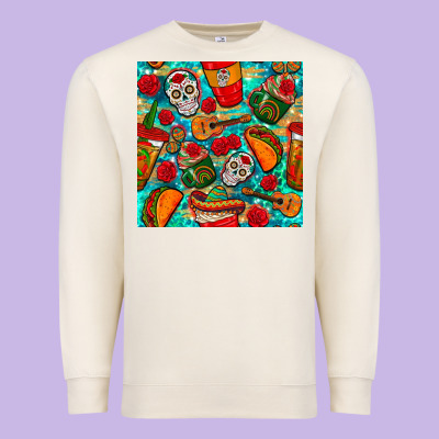 Hispanic Heritage Month Coffee Cups And Taco With Glitter And Leopard  Premium Sweatshirt Designed By Bundleandbundleshop