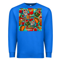 True Royal hispanic heritage month coffee cups and taco with glitter and leopard  Premium Sweatshirt - BundleAndBundleShop