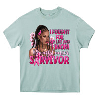 Arona I fought for my life and i won afro woman Heavy Core Tee - NancyCooperArtShop