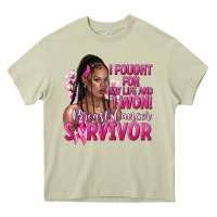 Mossy I fought for my life and i won afro woman Heavy Core Tee - NancyCooperArtShop