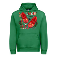 Emerald christmas crocin around the tree Urban Hoodie - CowhideDigitalArt