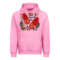 Fuchsia Pink christmas crocin around the tree Urban Hoodie - CowhideDigitalArt