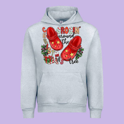 Christmas Crocin Around The Tree Urban Hoodie Designed By Cowhidedigitalart