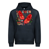Navy christmas crocin around the tree Urban Hoodie - CowhideDigitalArt