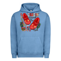 Pigment Pebble Blue christmas crocin around the tree Urban Hoodie - CowhideDigitalArt