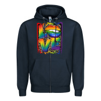Navy Love pride Zipper Hoodie - CowGirlArtShop