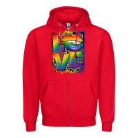 Red Love pride Zipper Hoodie - CowGirlArtShop