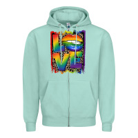 Seafoam Love pride Zipper Hoodie - CowGirlArtShop