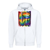 White Love pride Zipper Hoodie - CowGirlArtShop