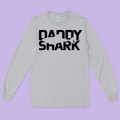 Daddy Shark Long Sleeve Tee Designed By Bettercallsaul