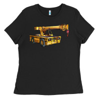 Black carry deck crane Ladies Tee - LillyAllenDesigns