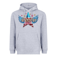 Heather Grey American babe Heavyweight Hoodie - FaDigitalArtStudio