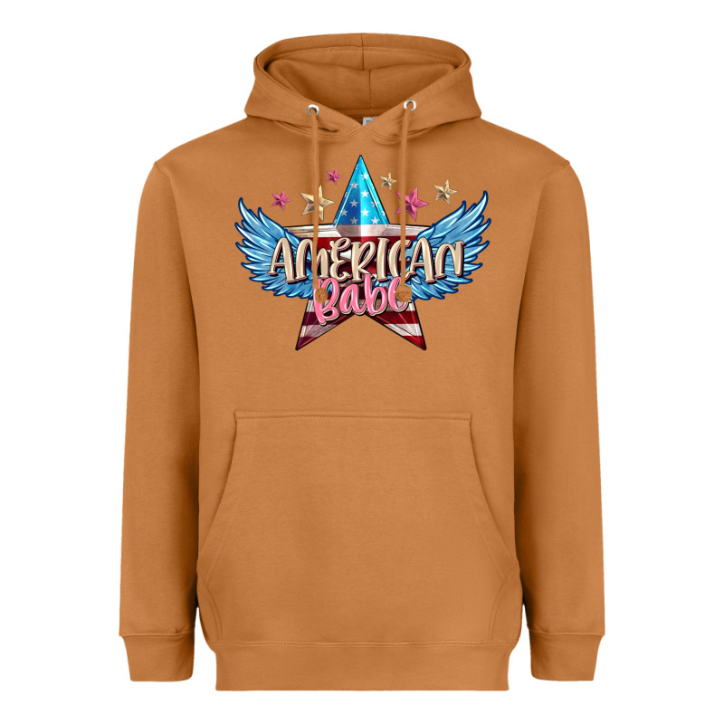 American Babe Heavyweight Hoodie by FaDigitalArtStudio | Teevron