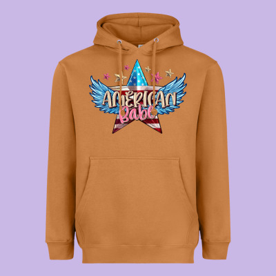 American Babe Heavyweight Hoodie Designed By Fadigitalartstudio